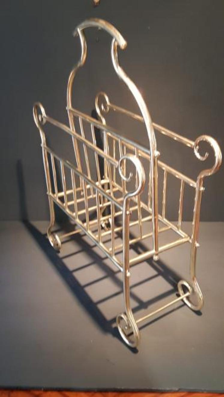 Victorian Brass Magazine Rack - Image 6