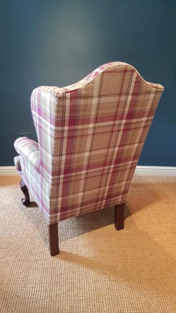 Pair of Victorian Wing Back Arm Chairs - Image 4