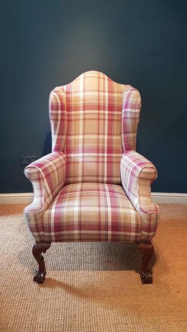 Pair of Victorian Wing Back Arm Chairs - Image 7
