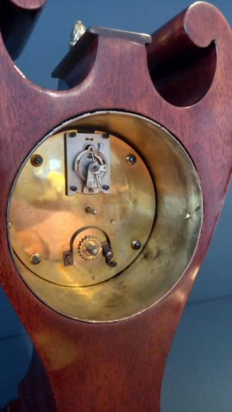 Fine Edwardian Inlaid London Exhibition Mantel Clock - Image 5