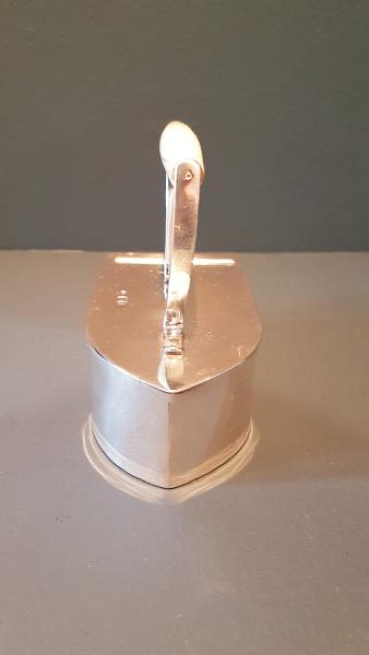 Unusual Victorian Silver Iron Table Box - Image 5