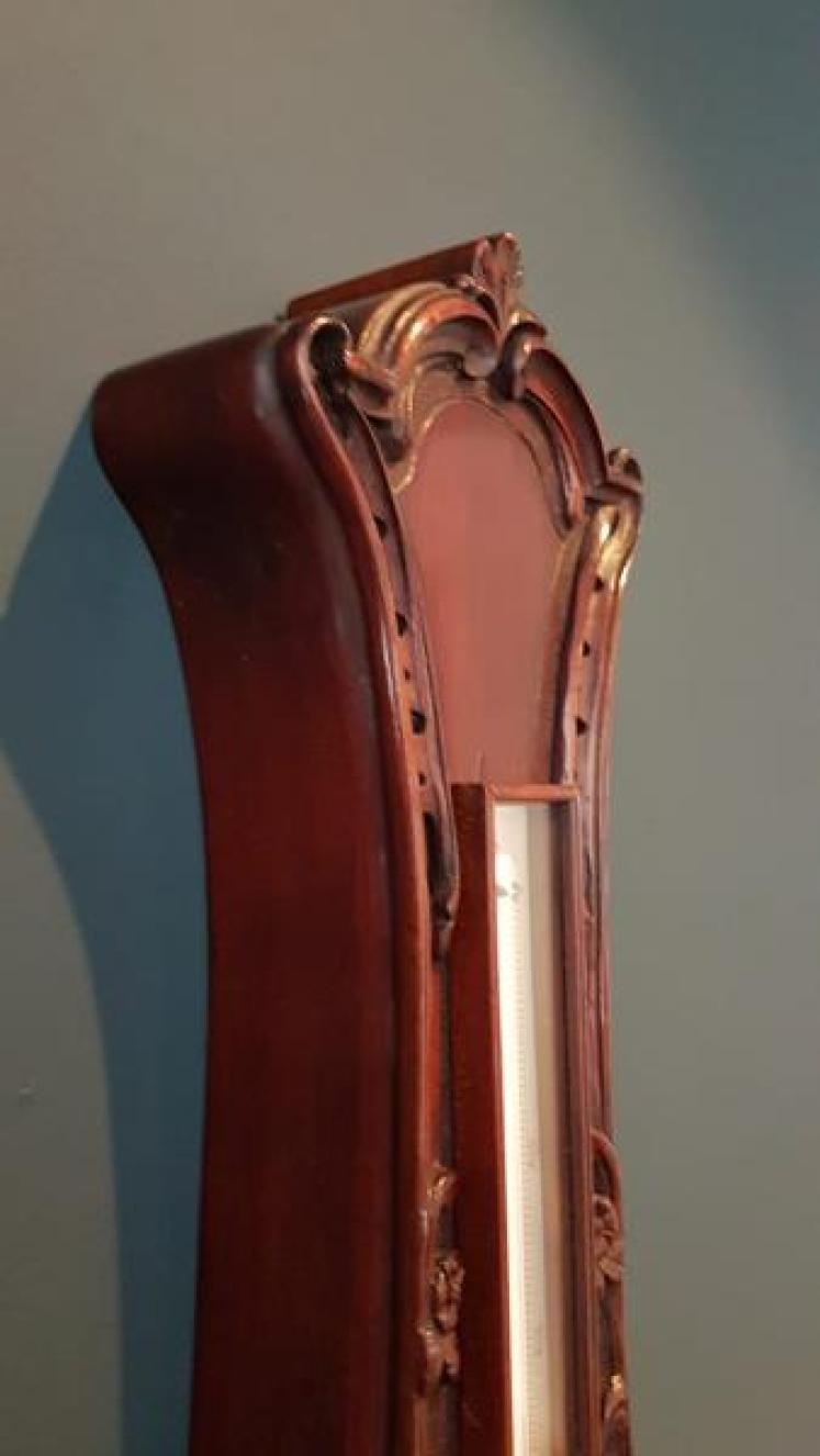 Slim Victorian 6" Dial Mahogany Banjo Barometer - Image 3