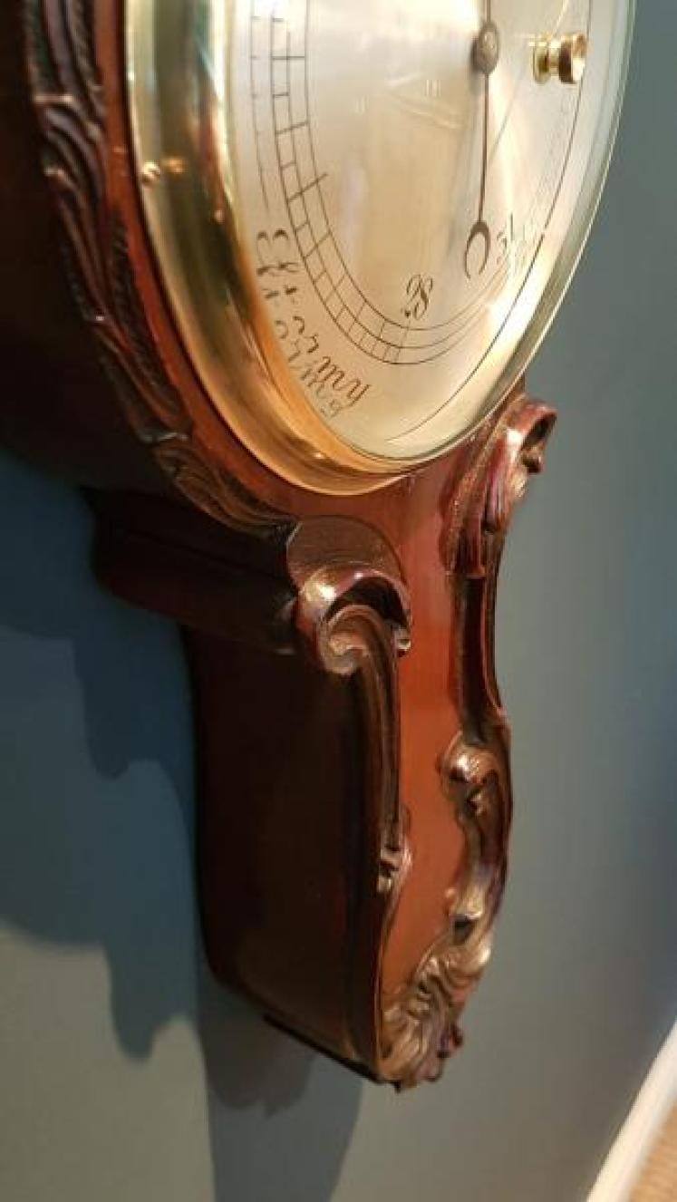 Slim Victorian 6" Dial Mahogany Banjo Barometer - Image 7