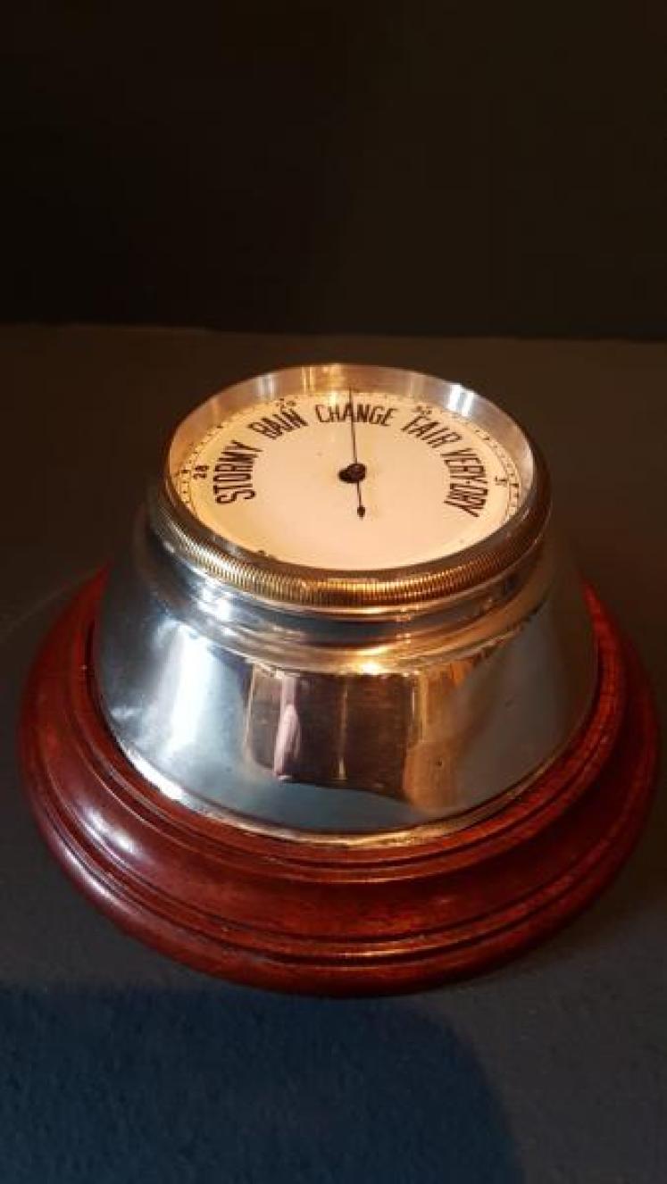 Edwardian Silver Barometer Paperweight - Image 7
