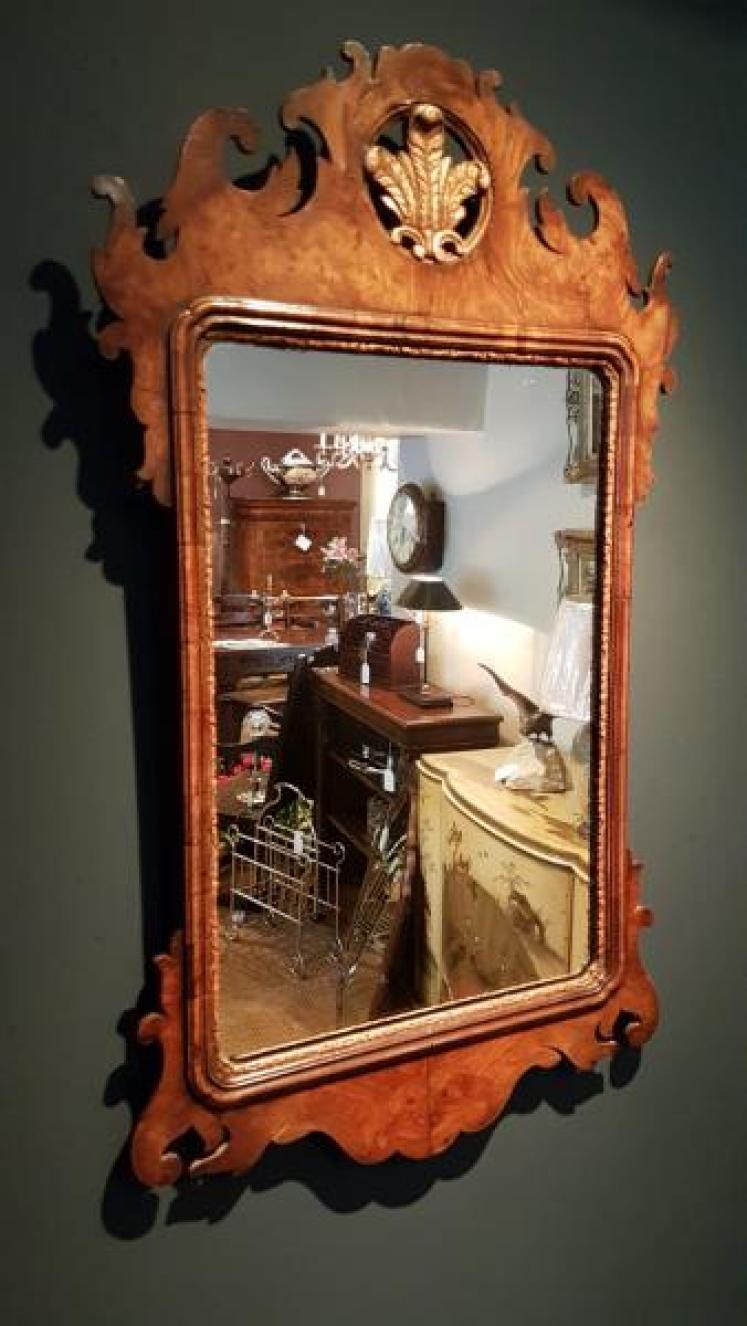 George III Style Pollard Oak Mirror - Image 5
