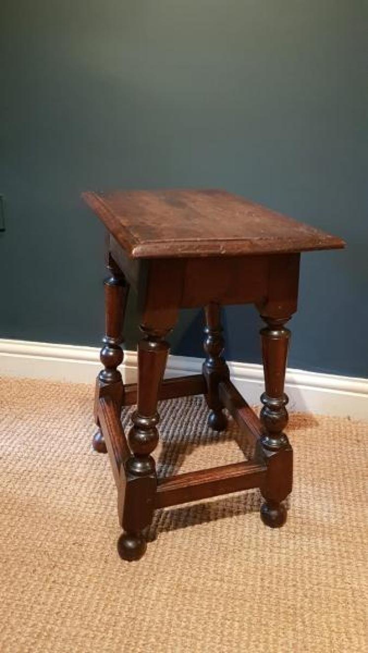 George I Style Oak Joint Stool - Image 2