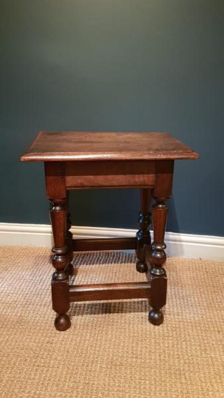 George I Style Oak Joint Stool - Image 6