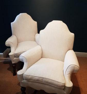 Matching Pair of William & Mary Style Armchairs