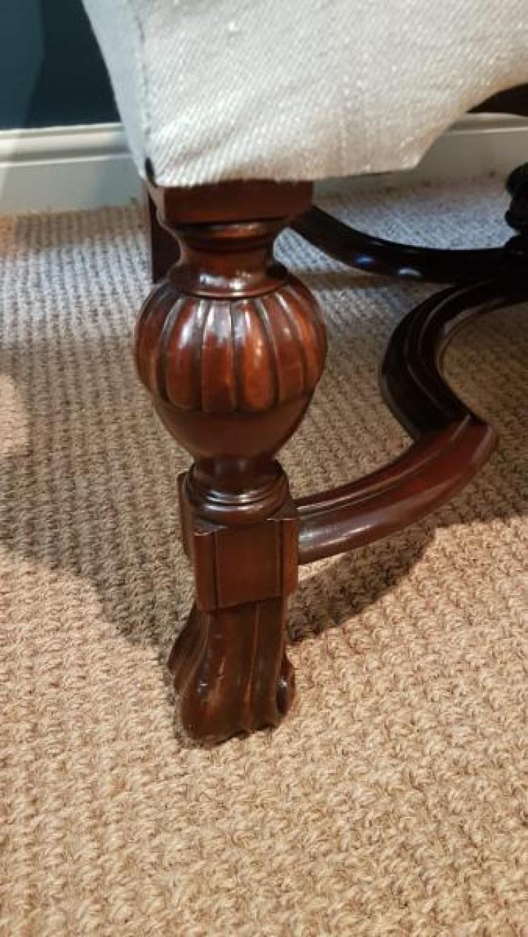 Matching Pair of William & Mary Style Armchairs - Image 5