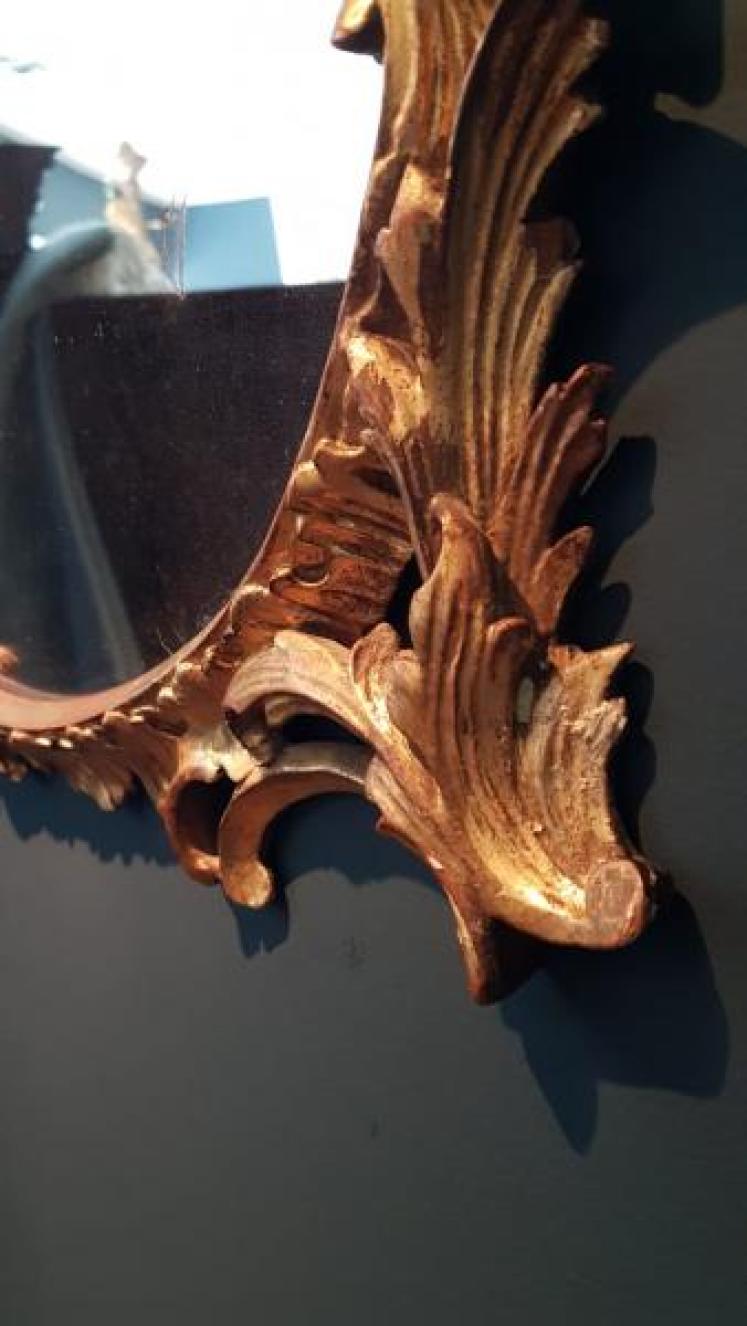 Victorian Timber Gilt Oval Mirror - Image 2