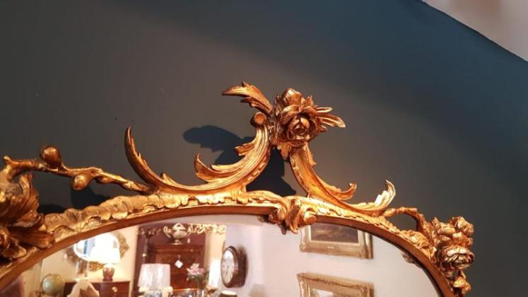 Victorian Timber Gilt Oval Mirror - Image 3