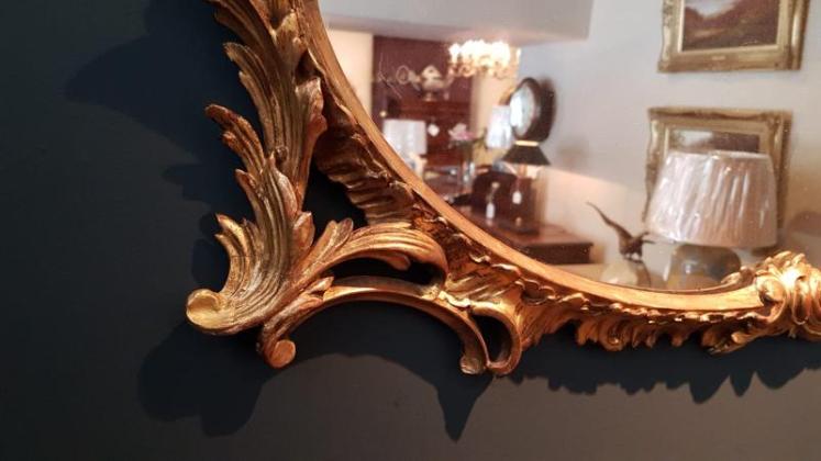 Victorian Timber Gilt Oval Mirror - Image 4