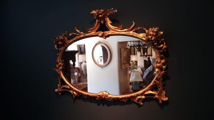 Victorian Timber Gilt Oval Mirror - Image 6
