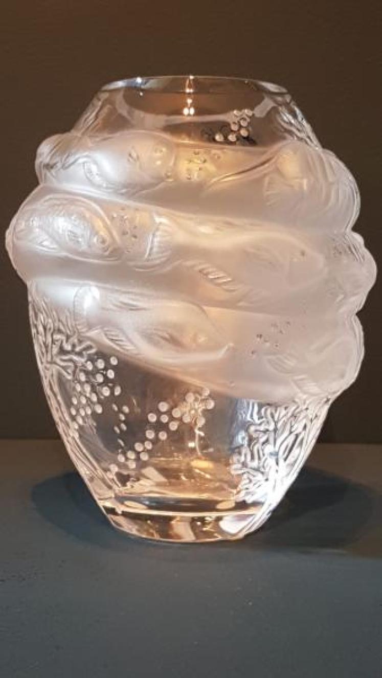 Lalique Tarpon Fish Vase - Image 1