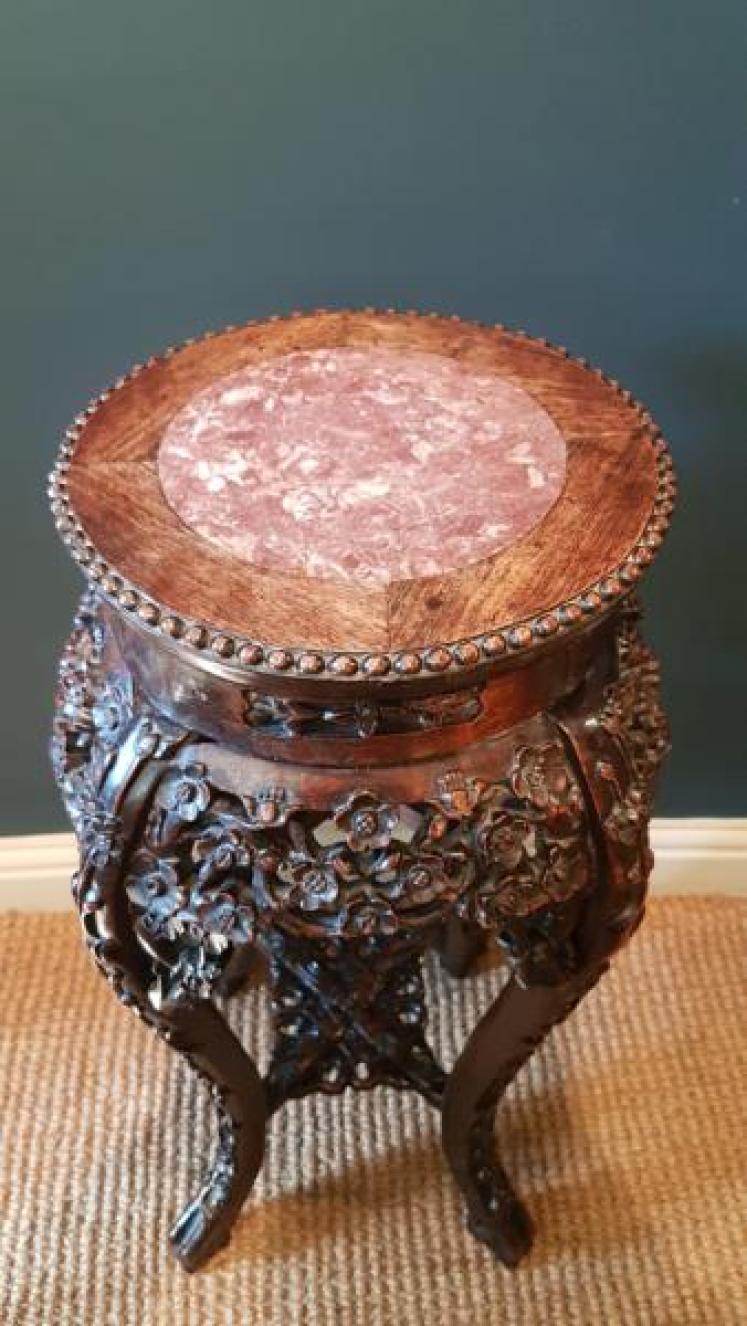 Victorian Carved Rosewood Plant Stand - Image 3
