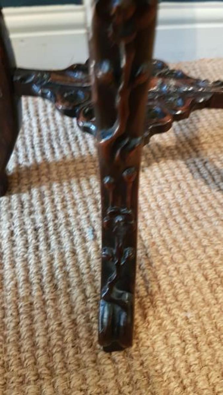 Victorian Carved Rosewood Plant Stand - Image 5