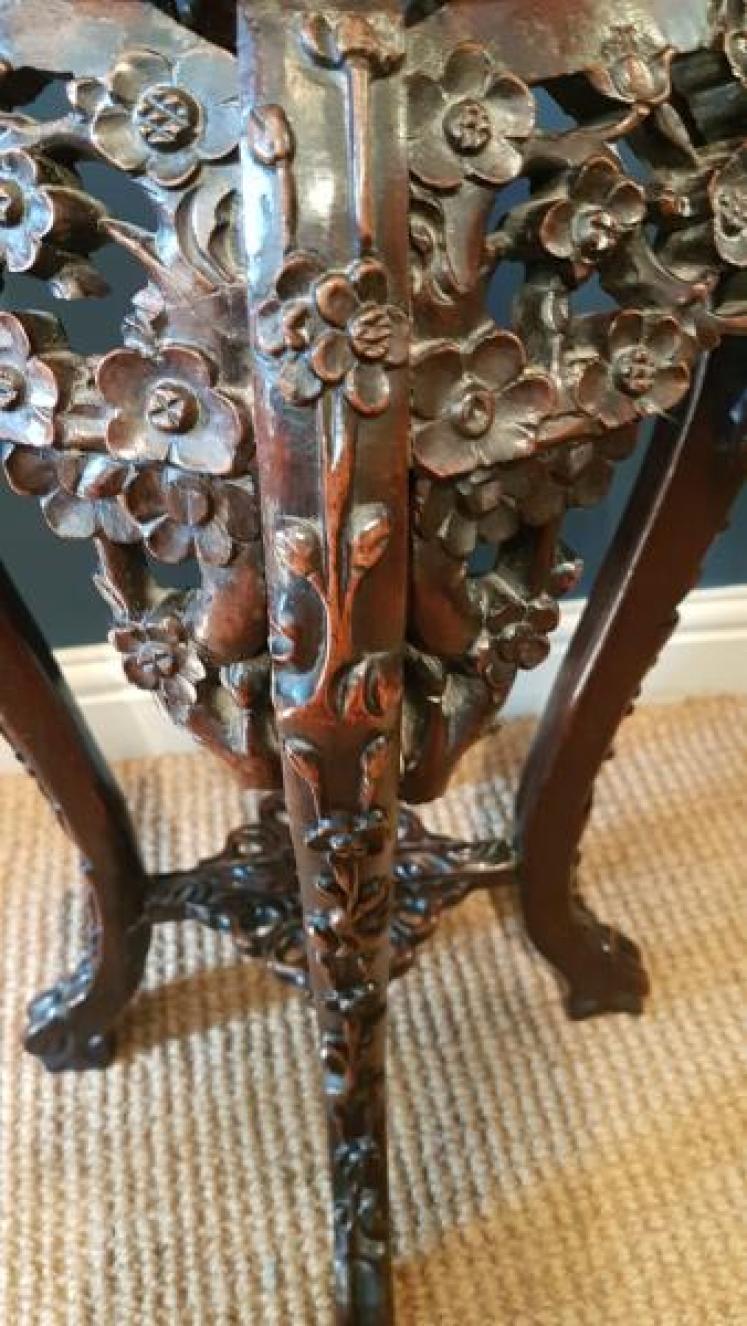Victorian Carved Rosewood Plant Stand - Image 7