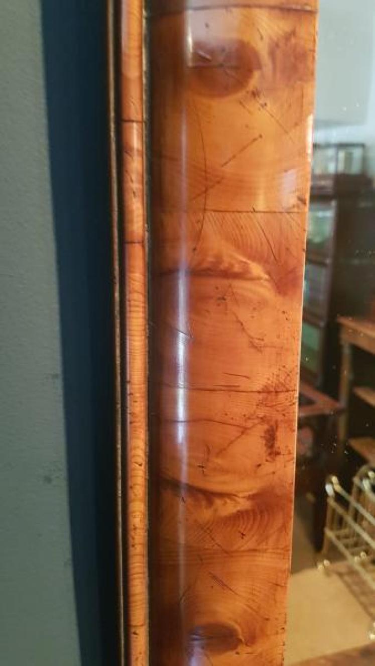 Edwardian Oyster Veneer Cushion Frame Mirror - Image 3