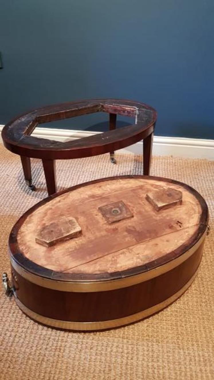 George III Brass Bound Mahogany Wine Cooler - Image 2
