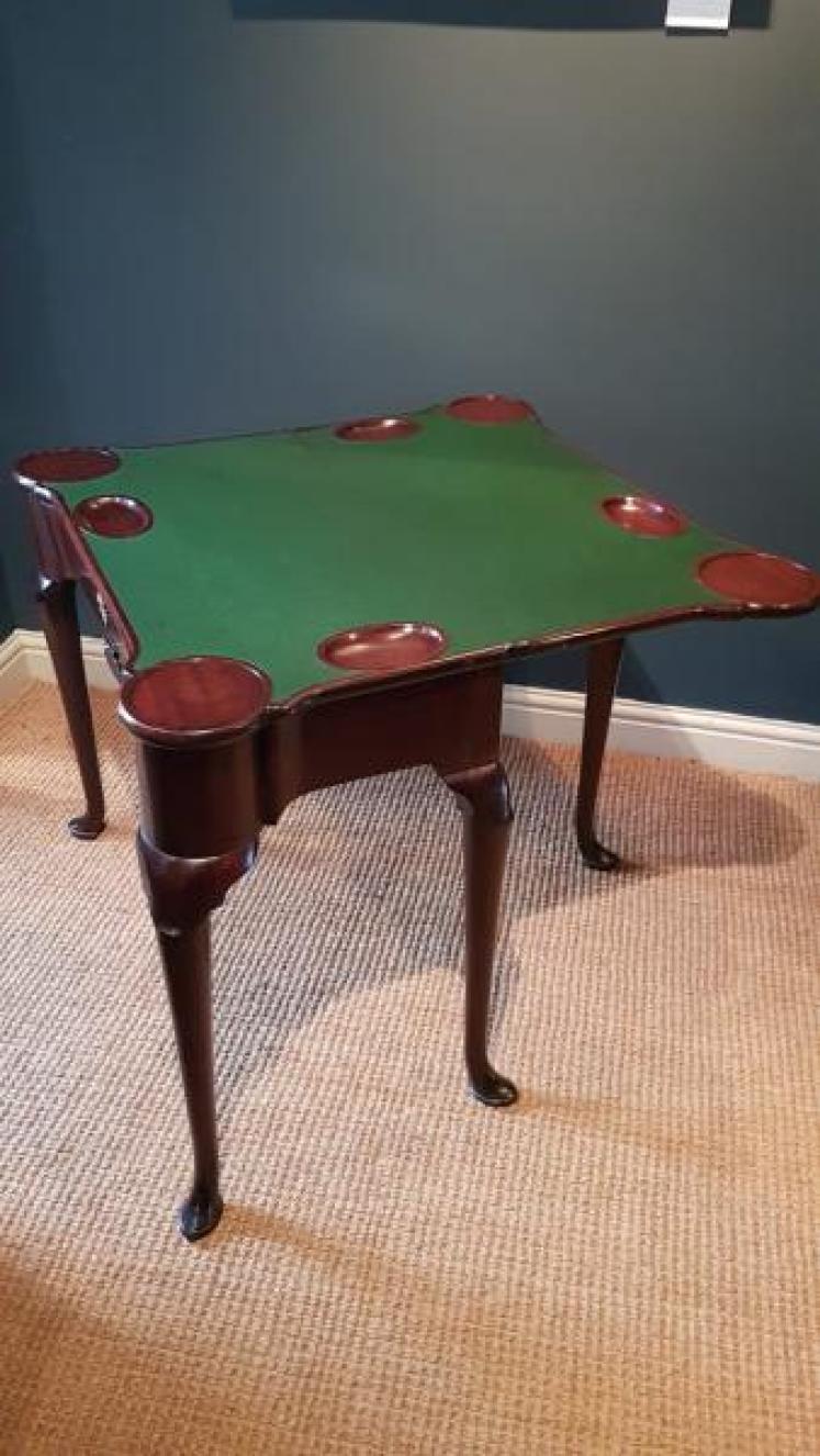 Georgian Irish Mahogany Card Table  - Image 2