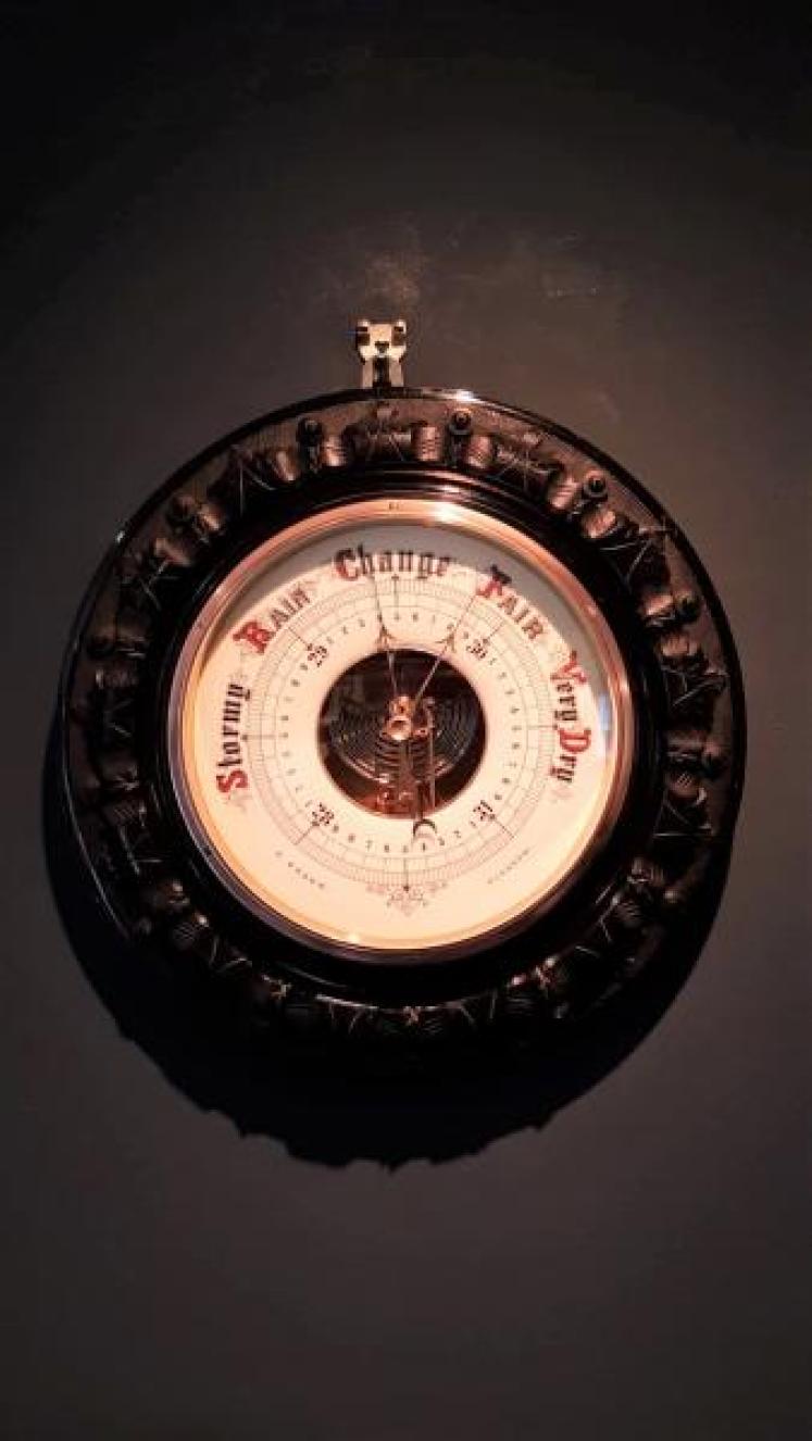 Large Victorian Carved Barometer  - Image 1