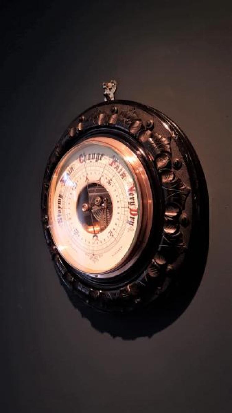 Large Victorian Carved Barometer  - Image 3