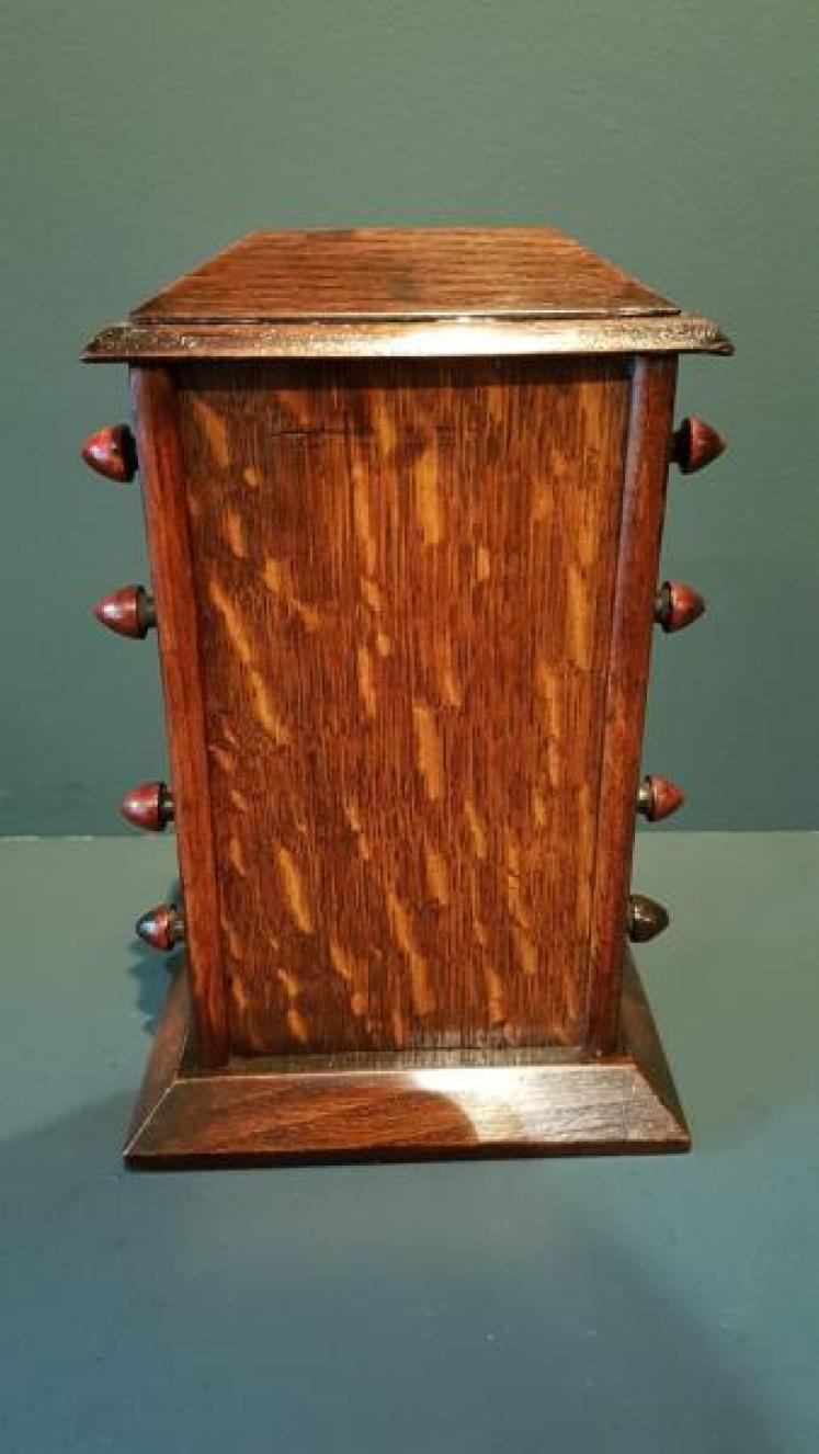 Late Victorian Solid Oak Perpetual Desk Calendar - Image 4