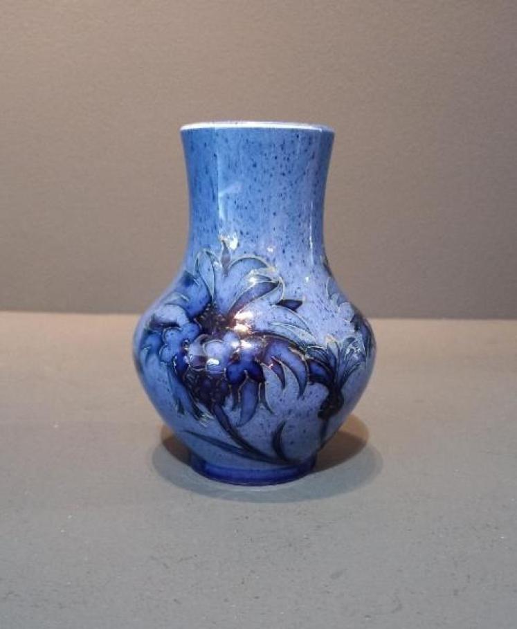 Moorcroft Speckled Blue Cornflower Vase - Image 1