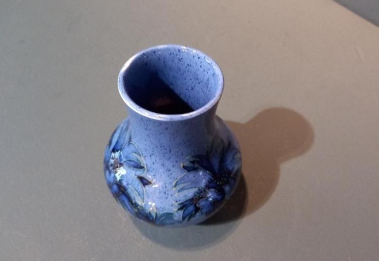 Moorcroft Speckled Blue Cornflower Vase - Image 3