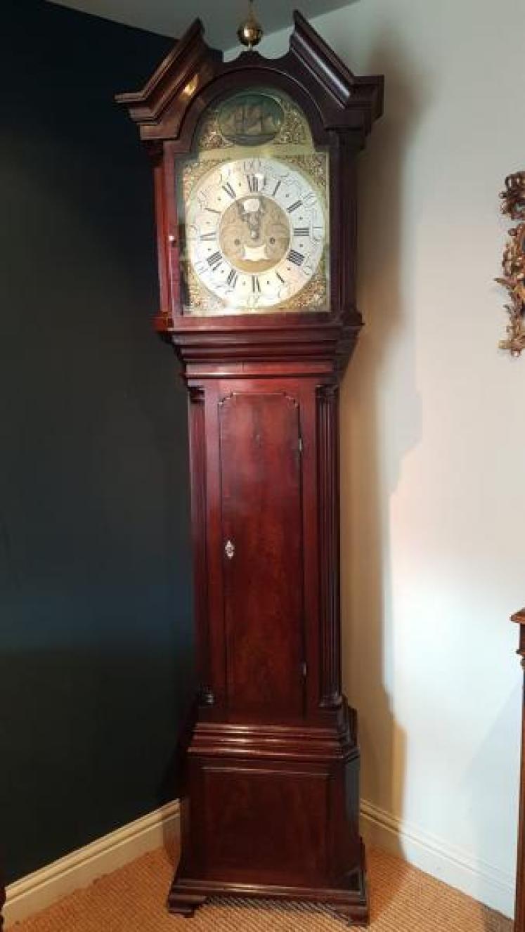 George III Mahogany Lowrey Whitehaven Longcase Clock - Image 1