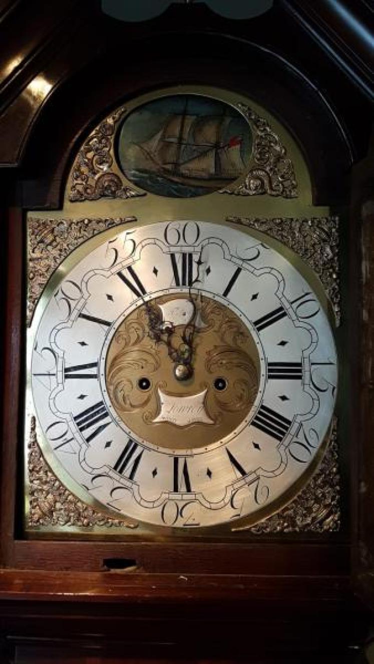 George III Mahogany Lowrey Whitehaven Longcase Clock - Image 2