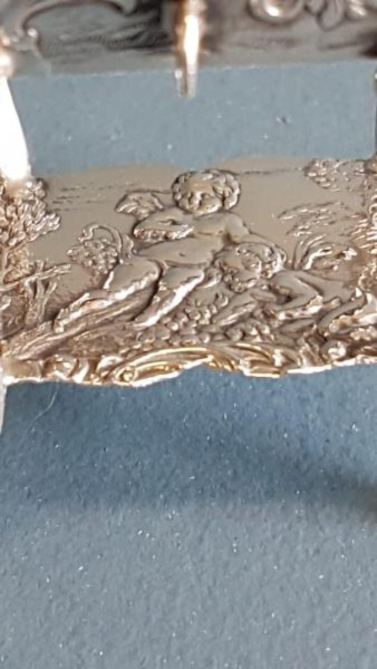Victorian Silver Miniature Table Stamp Box - Image 4
