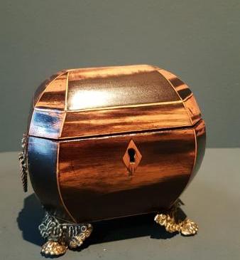 Unusual Regency Minature Tea Caddy