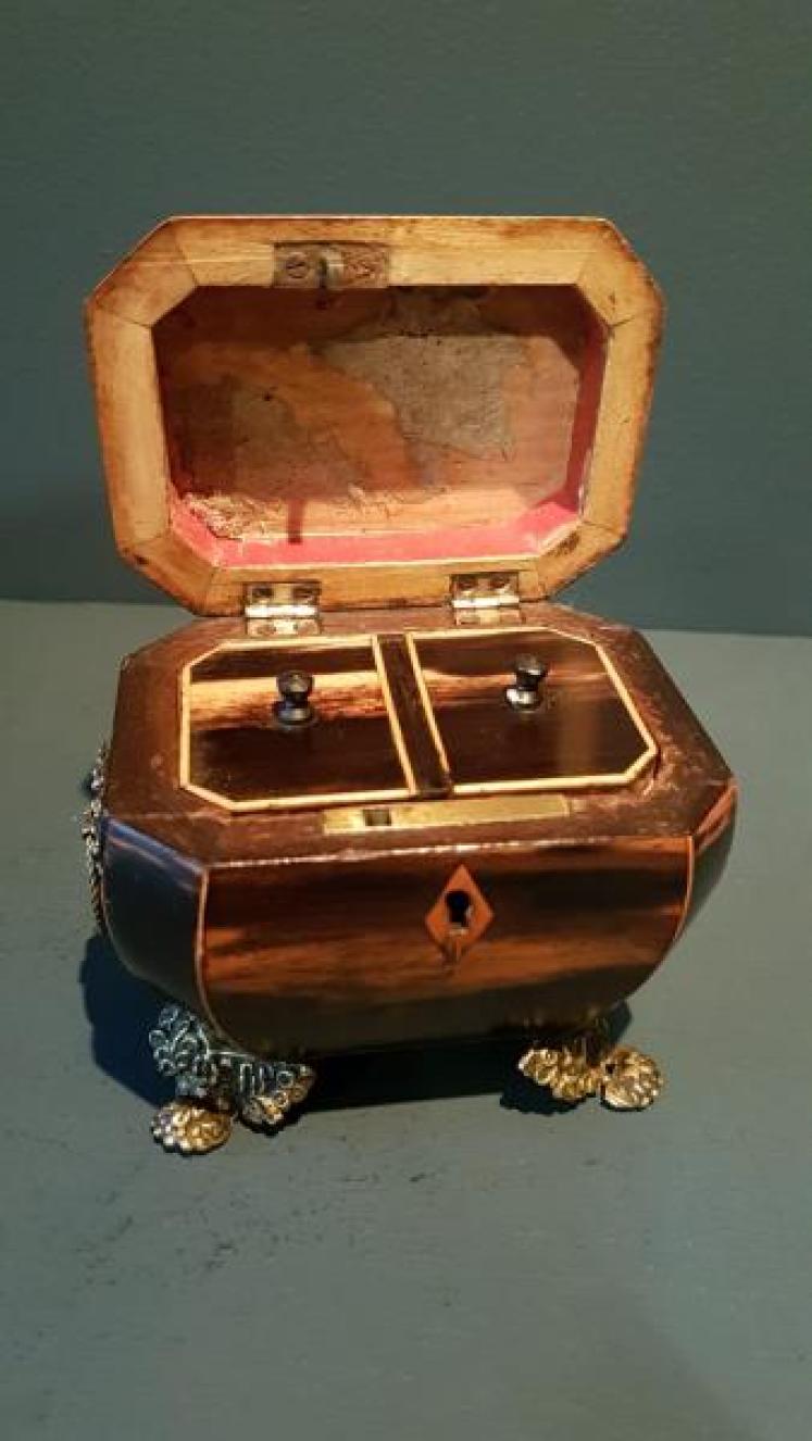 Unusual Regency Minature Tea Caddy - Image 3