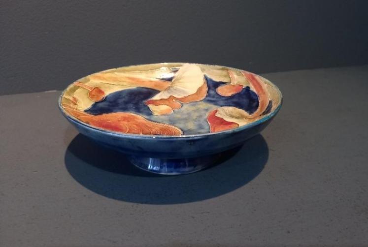 Moorcroft Claremont for Liberty Pedestal Bowl - Image 7