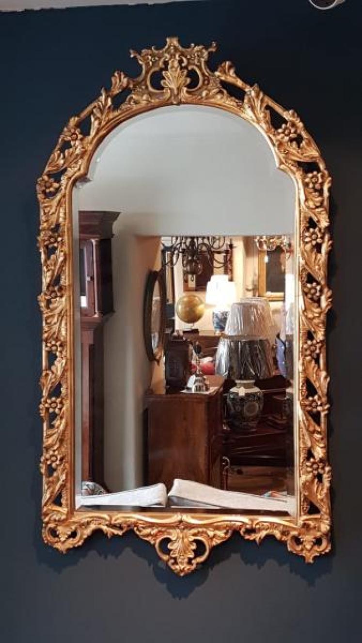 Imposing 1920s Timber Gilt Mirror - Image 1