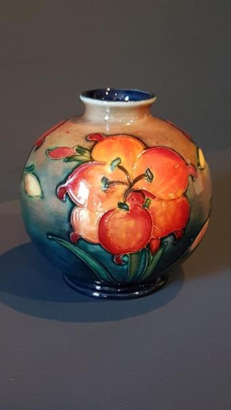 Moorcroft Flambe Freesia Globular Vase - Image 1