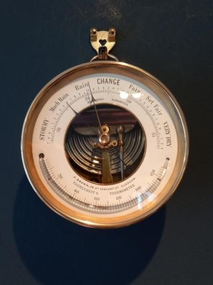 Antique Skeletonised Glasgow Marine Barometer - Image 1