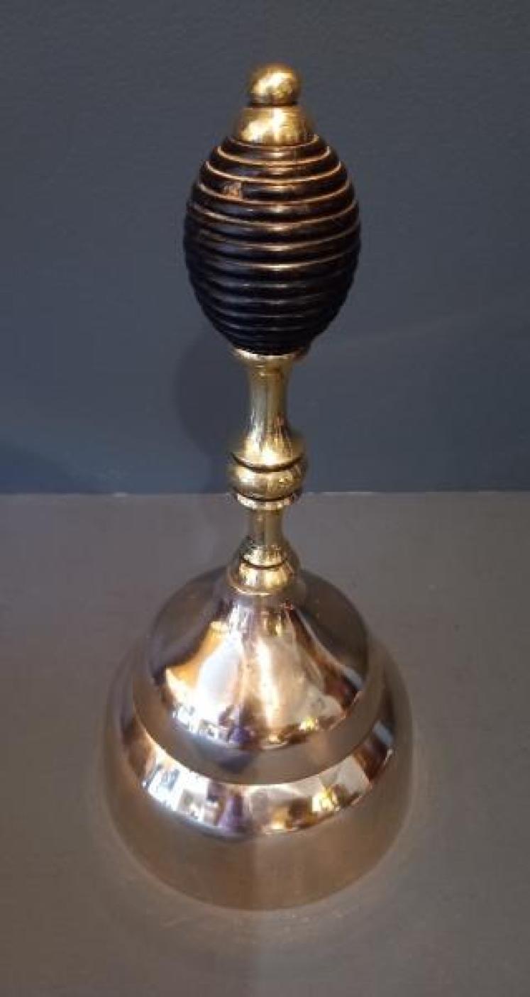 Large Antique Bronze Table Bell - Image 5