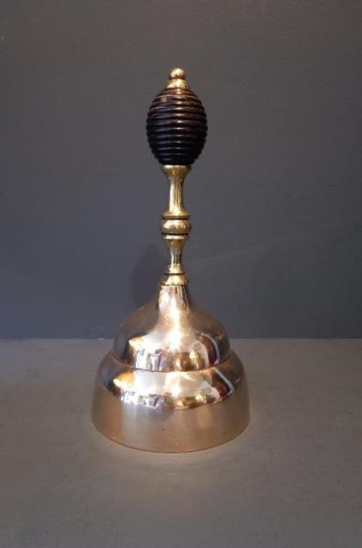 Large Antique Bronze Table Bell - Image 7
