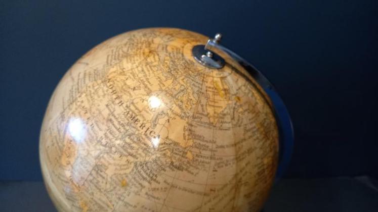 Antique Papier Mache 10" Terrestrial Globe - Image 3