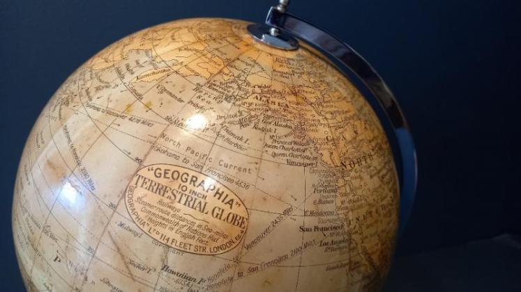 Antique Papier Mache 10" Terrestrial Globe - Image 4
