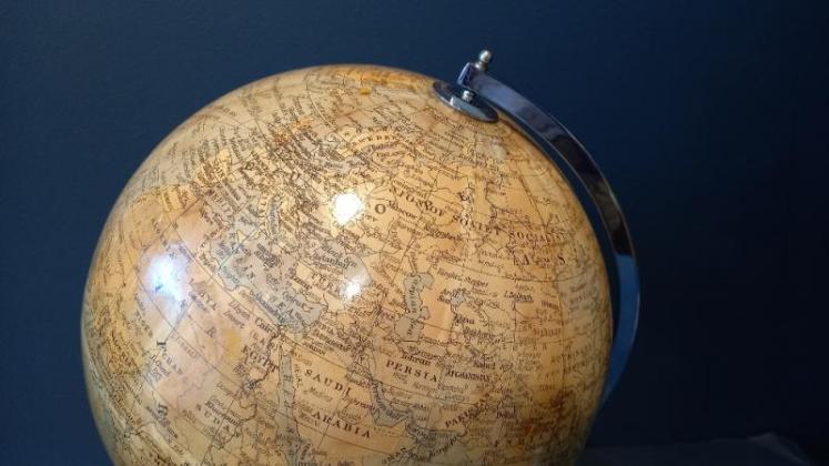 Antique Papier Mache 10" Terrestrial Globe - Image 5
