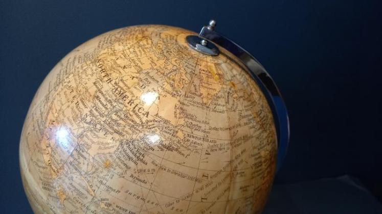 Antique Papier Mache 10" Terrestrial Globe - Image 6