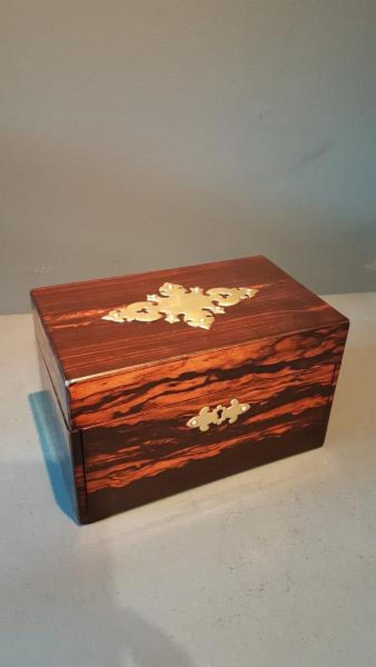 Victorian Coromandel Card Box - Image 4