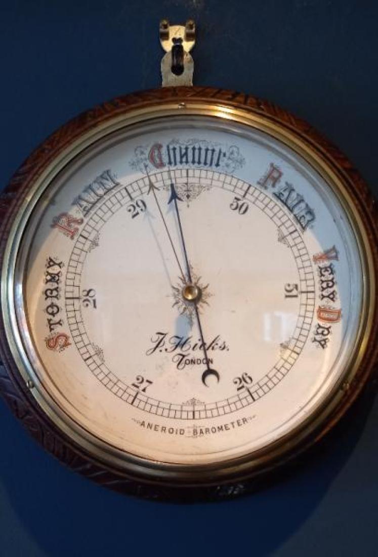 Mid Victorian Porcelain Dial Hicks of London Barometer - Image 2