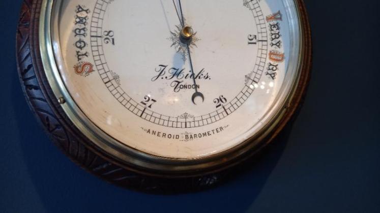 Mid Victorian Porcelain Dial Hicks of London Barometer - Image 5