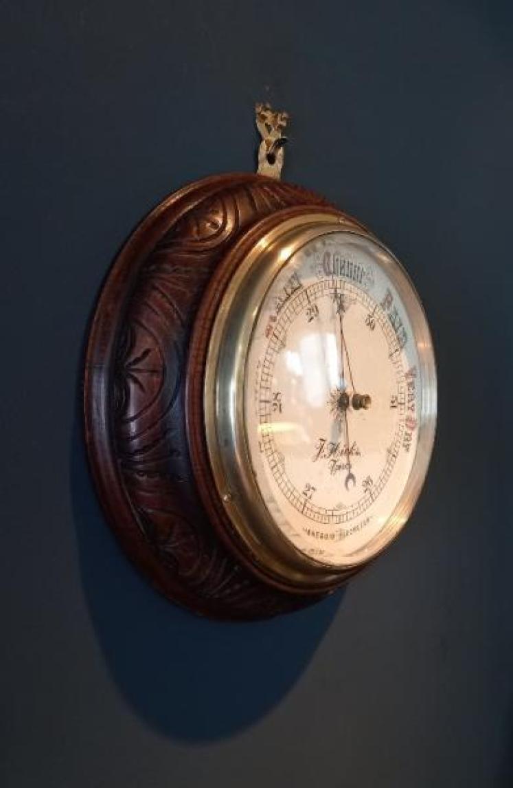 Mid Victorian Porcelain Dial Hicks of London Barometer - Image 7