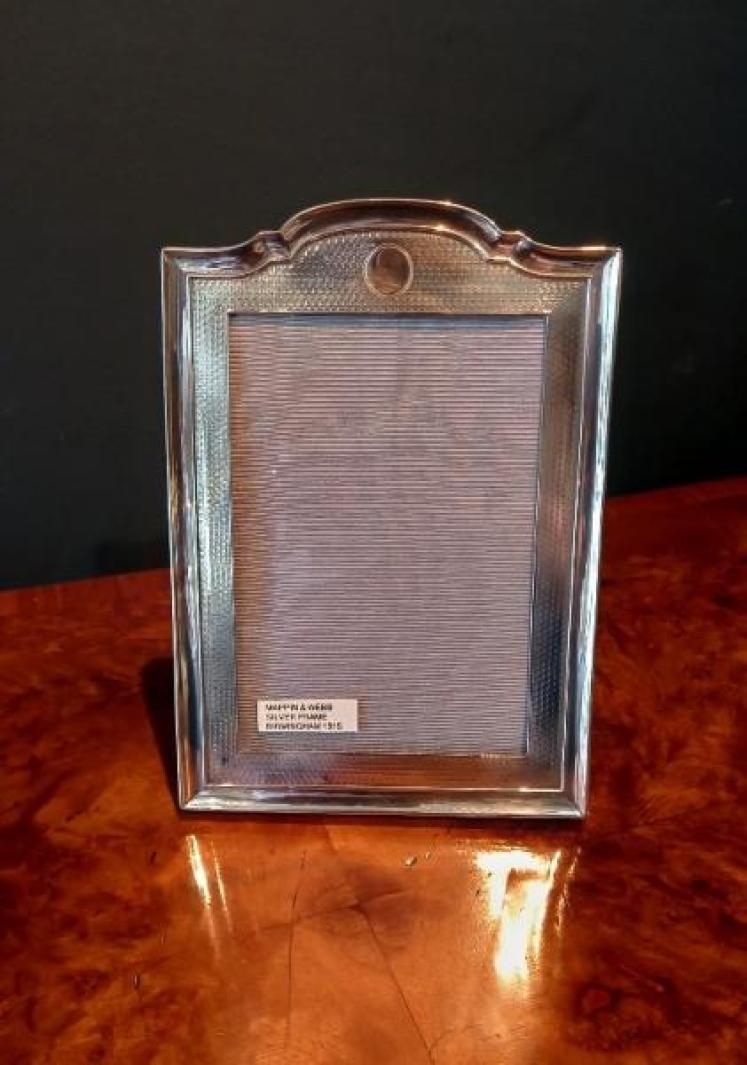 Fine George V Period Silver Engine Turned Photo Frame - Image 1