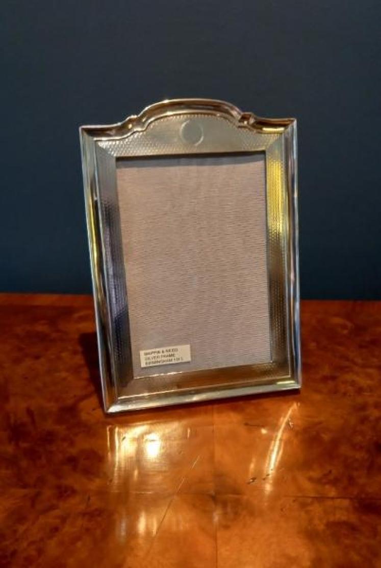 Fine George V Period Silver Engine Turned Photo Frame - Image 2